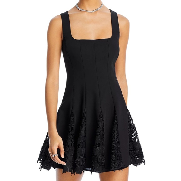 Milly Ariel Cady Floral Cutout Mini Dress - Picture 1 of 14